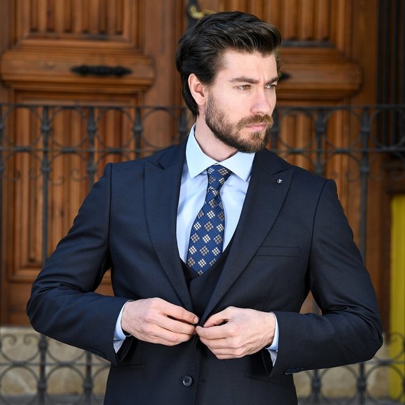 TWEEN Navy and Grey Suit (Slim Fit) - Picture 1 of 8